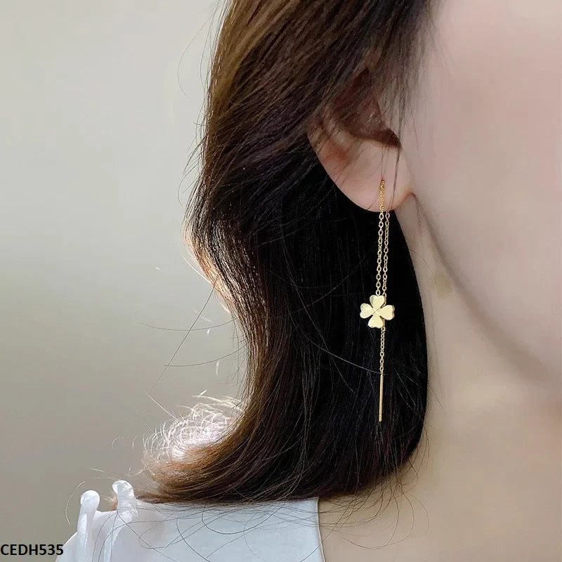 Stainless Steel Flower Sui Dhaga Earings