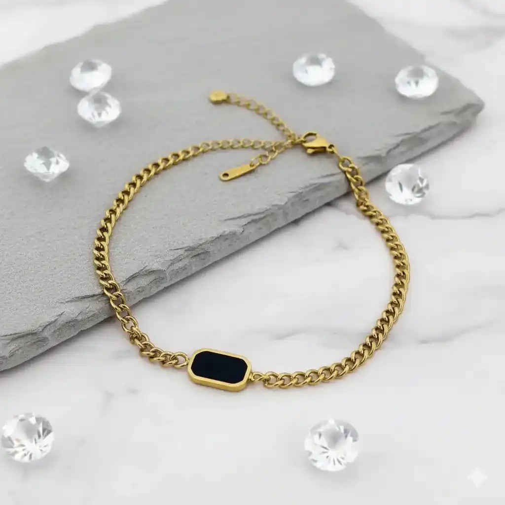 Premium_Cuban_Black_Shell_Bracelet